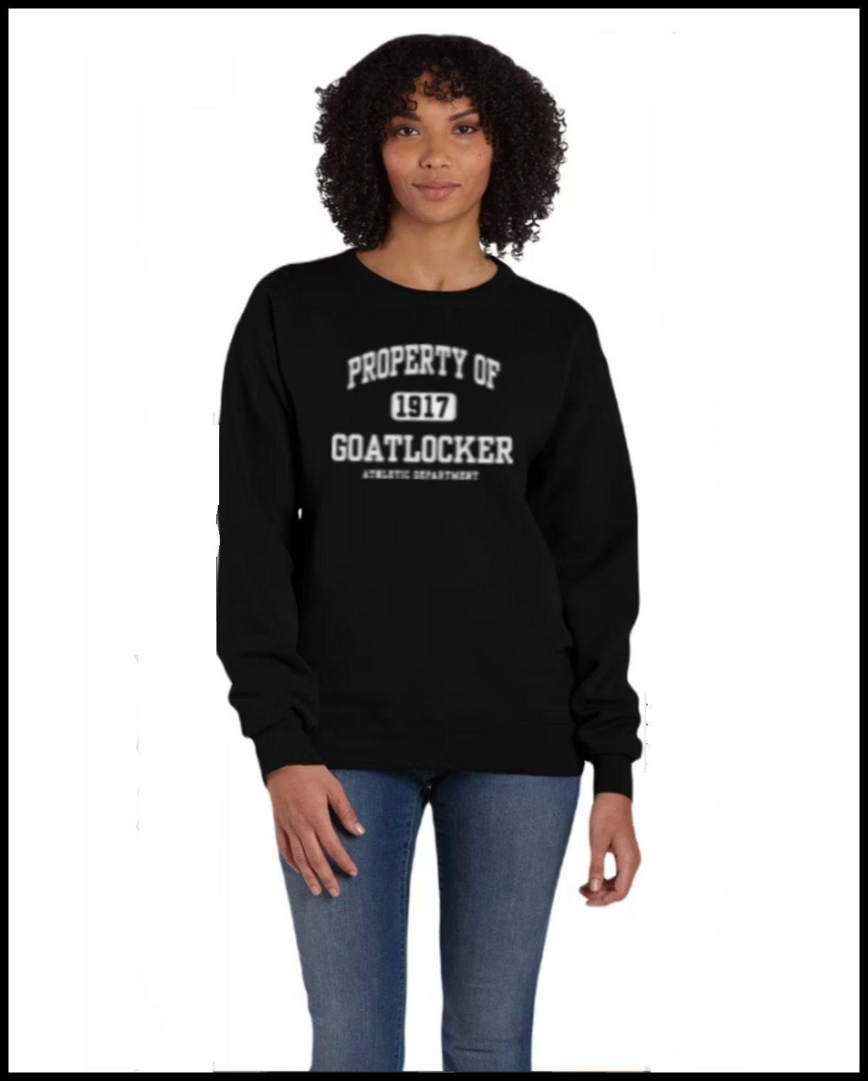 Property of Goat Locker 1893 or 1917 Black & White Sweatshirt