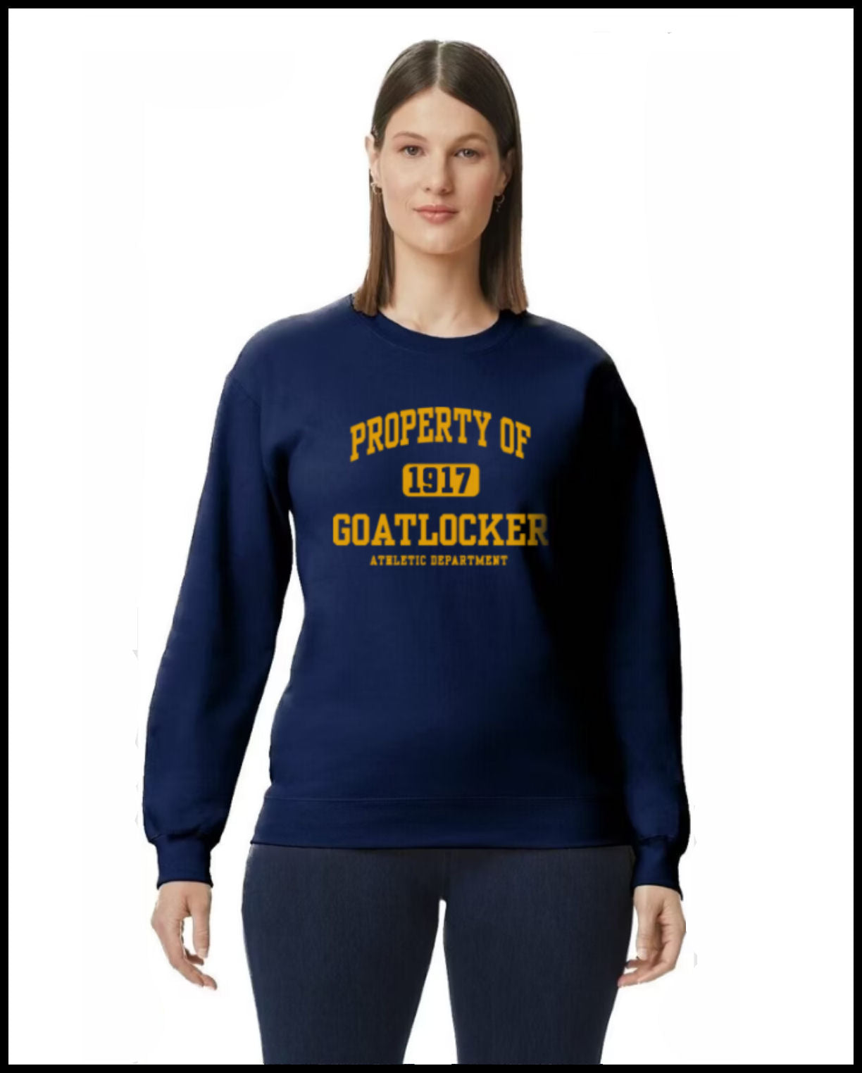 Property of Goat Locker 1893 or 1917 Navy & Golden Yellow Sweatshirt