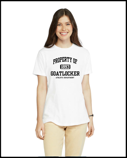 Property of Goat Locker 1893 White & Black T-Shirt