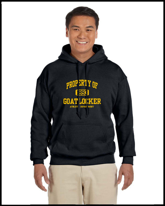 Property of Goat Locker Black & Yellow Hooded Sweatshirt