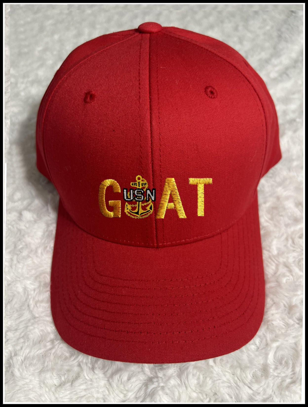 Red GOAT Snapback Hat