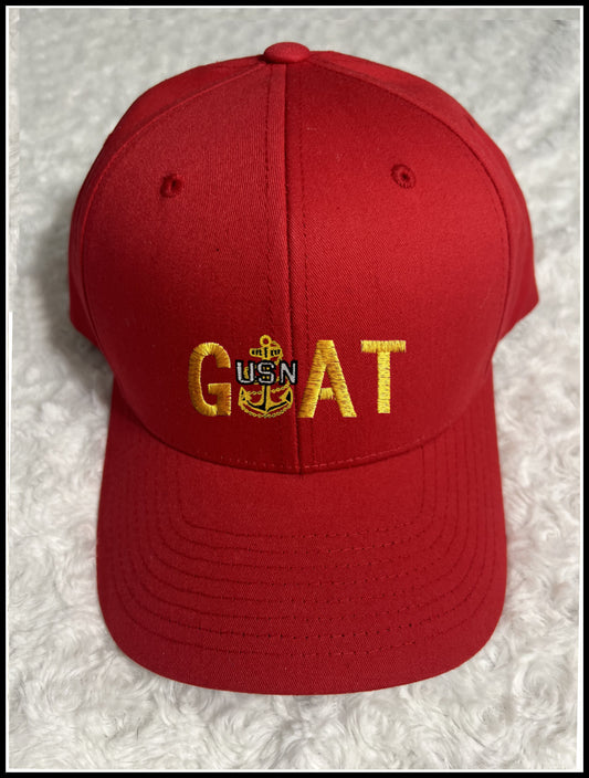 Red GOAT Snapback Hat