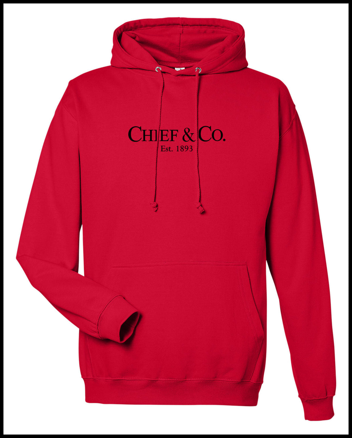 Chief & Co. Red & Black Hooded Sweatshirt