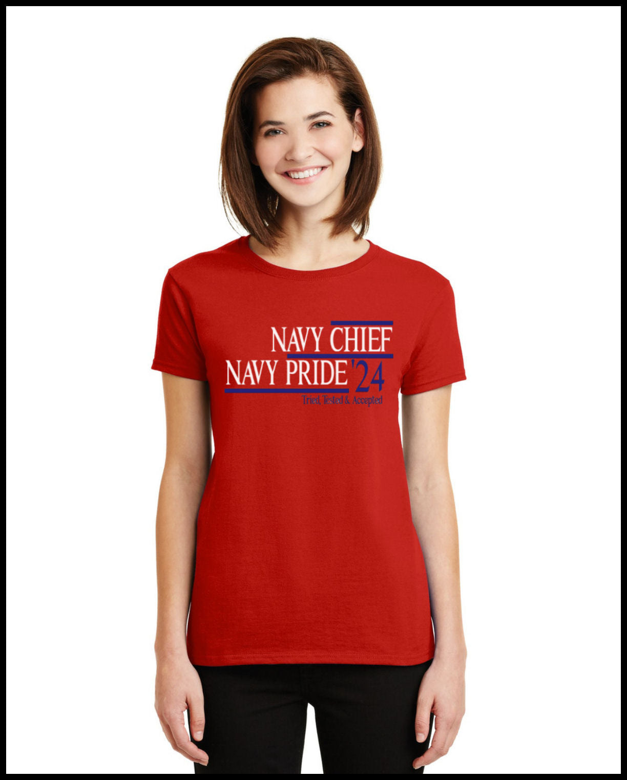 Navy Chief Navy Pride 24 Red White & Blue T-Shirt