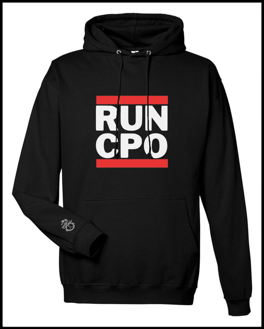 Run CPO Black Hooded Sweatshirt
