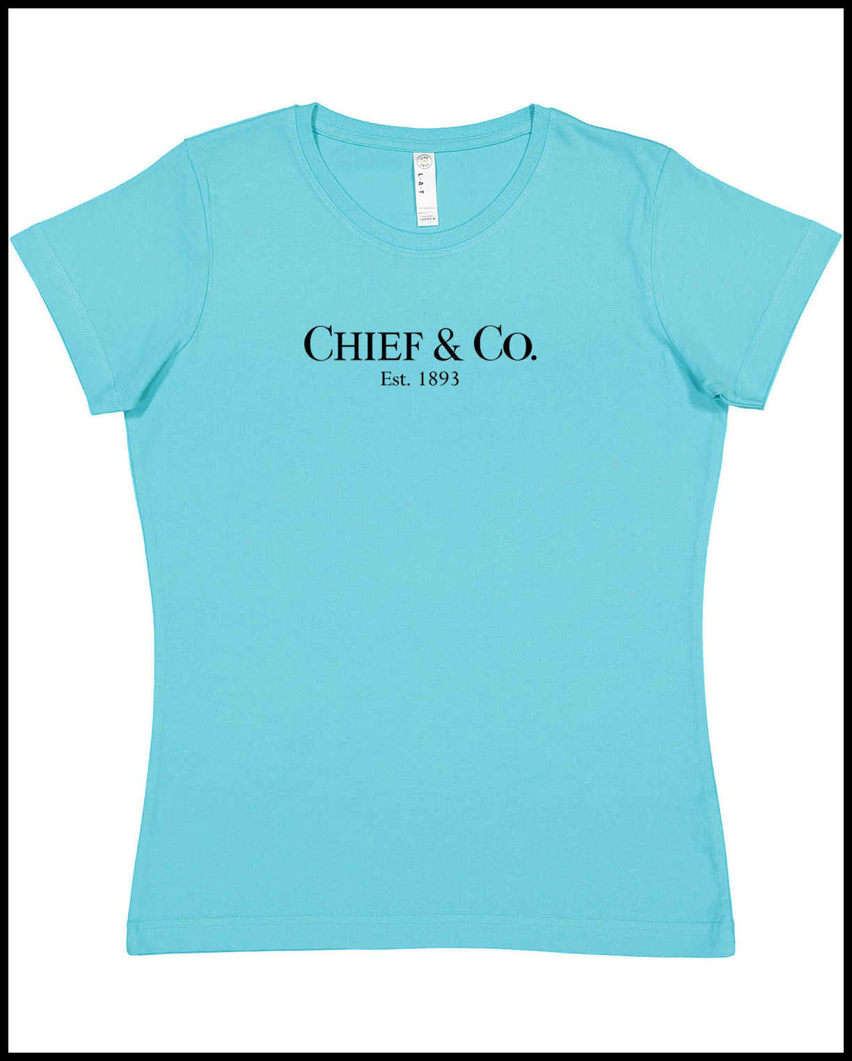 Chief & Company Tahiti Blue & Black Ladies Cut T-Shirt