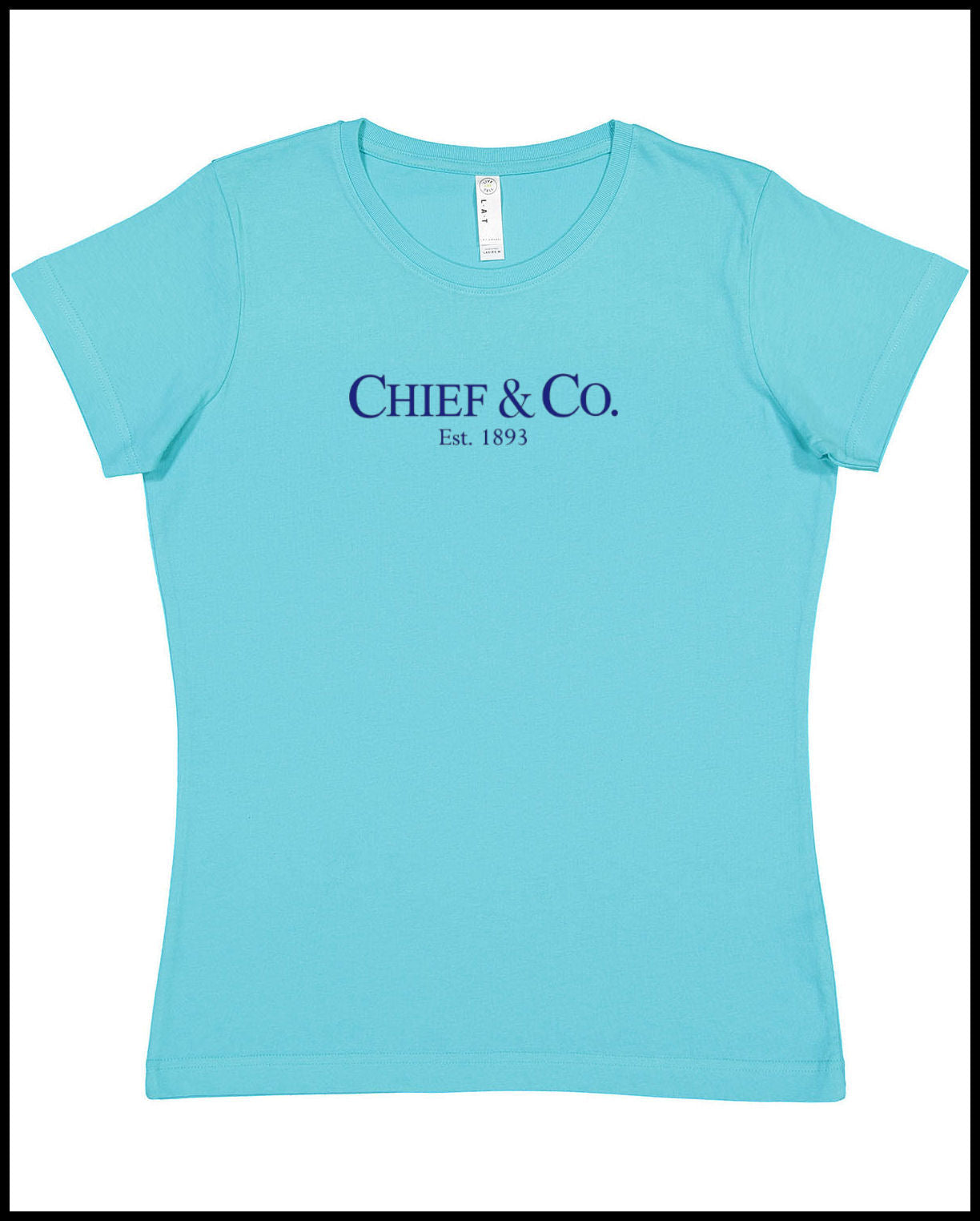 Chief & Company Tahiti Blue & Navy Ladies Cut T-Shirt