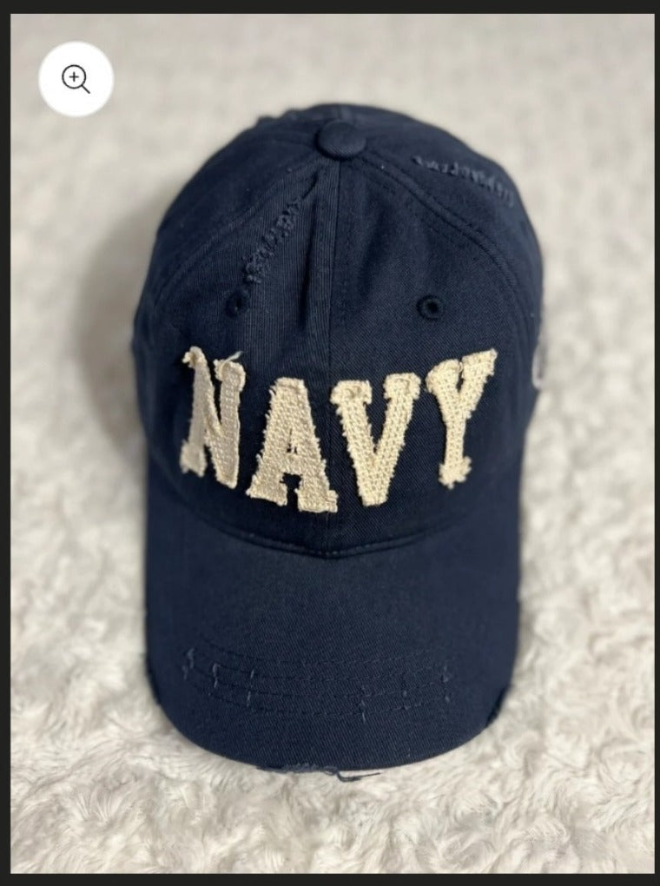US Navy Vintage Cotton Distressed Hat