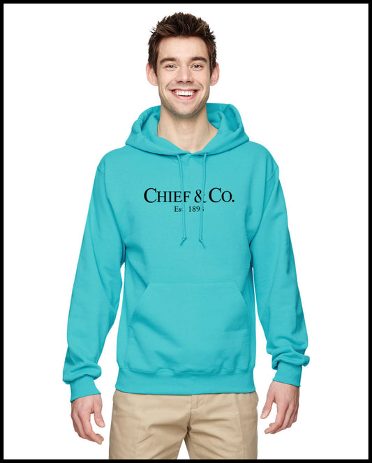 Chief & Co. Tahiti Blue & Black Hooded Sweatshirt
