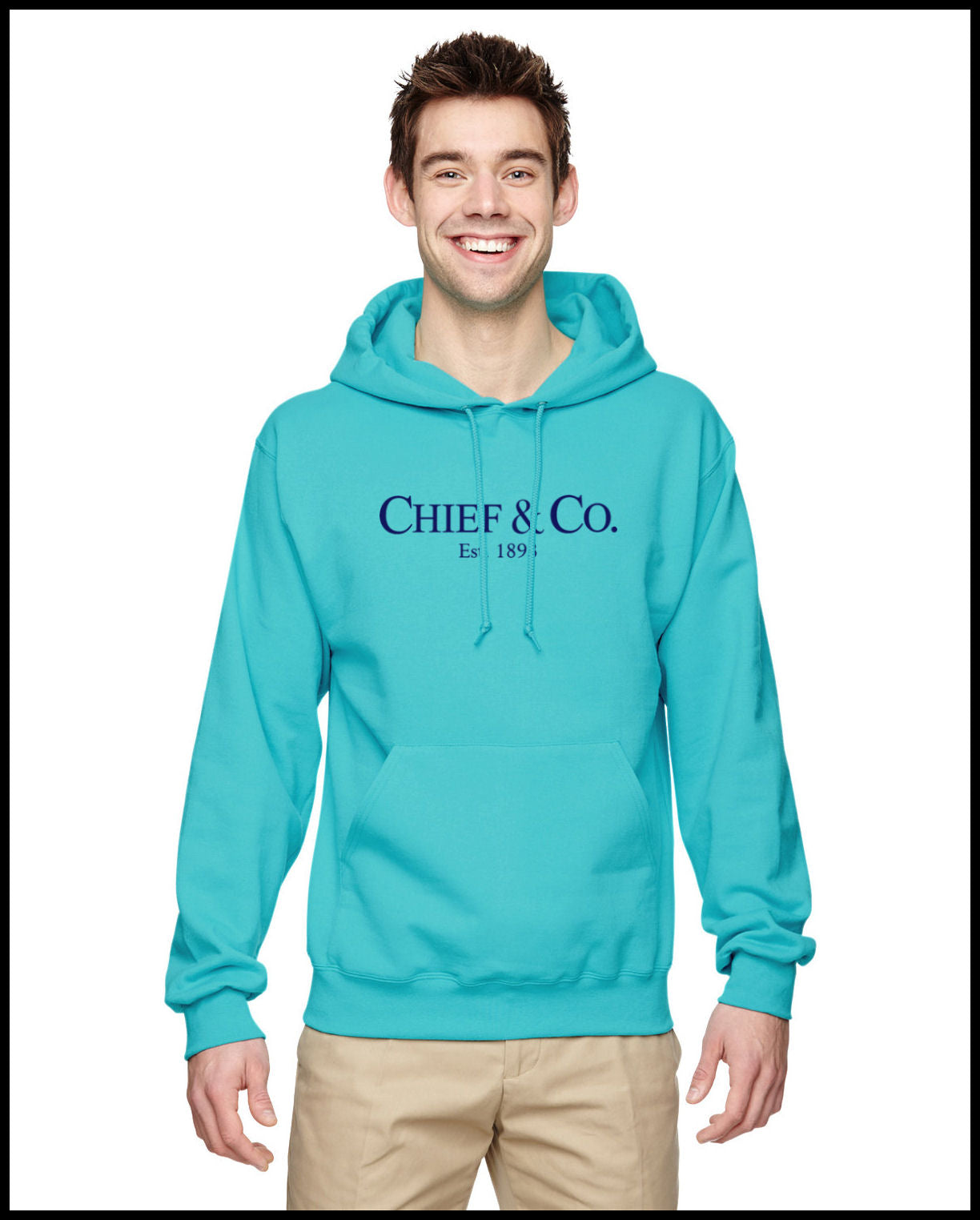 Chief & Co. Tahiti Blue & Navy Hooded Sweatshirt