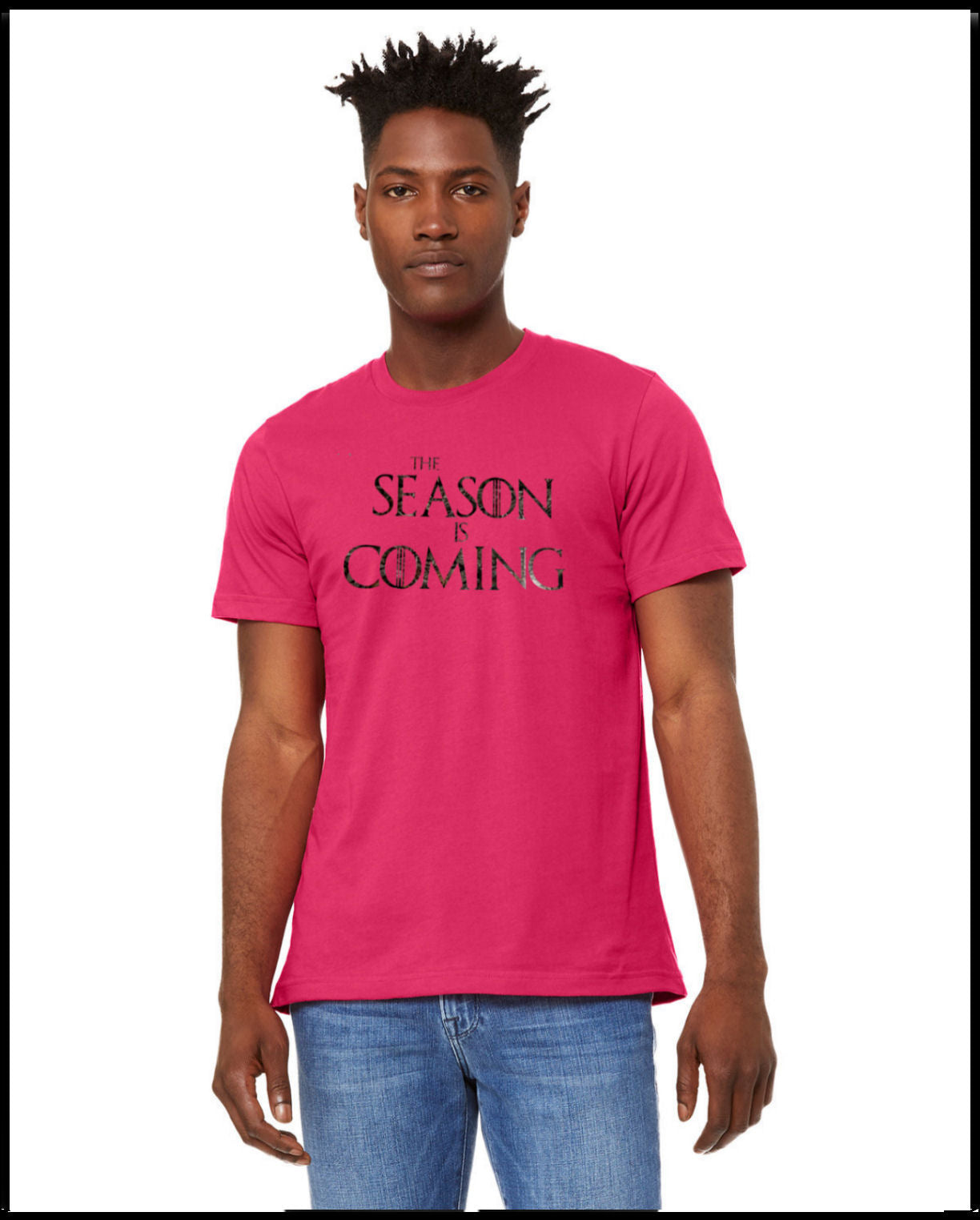 The Season Is Coming Hot Pink & Hunters Camo T-Shirt