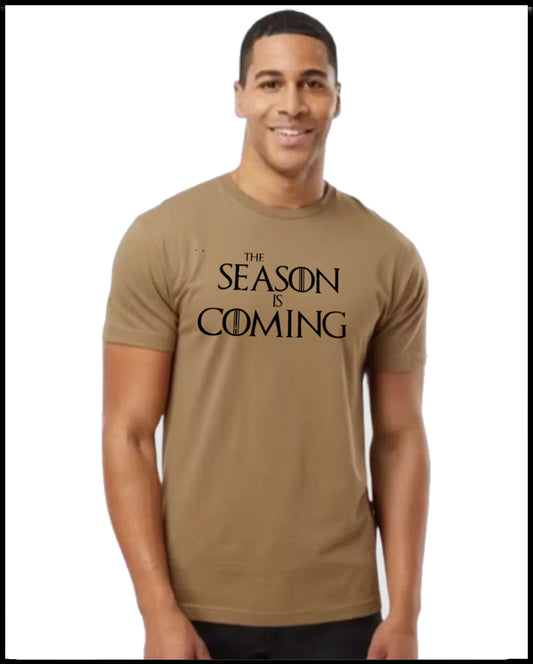 The Season Is Coming Coyote Brown & Black T-Shirt