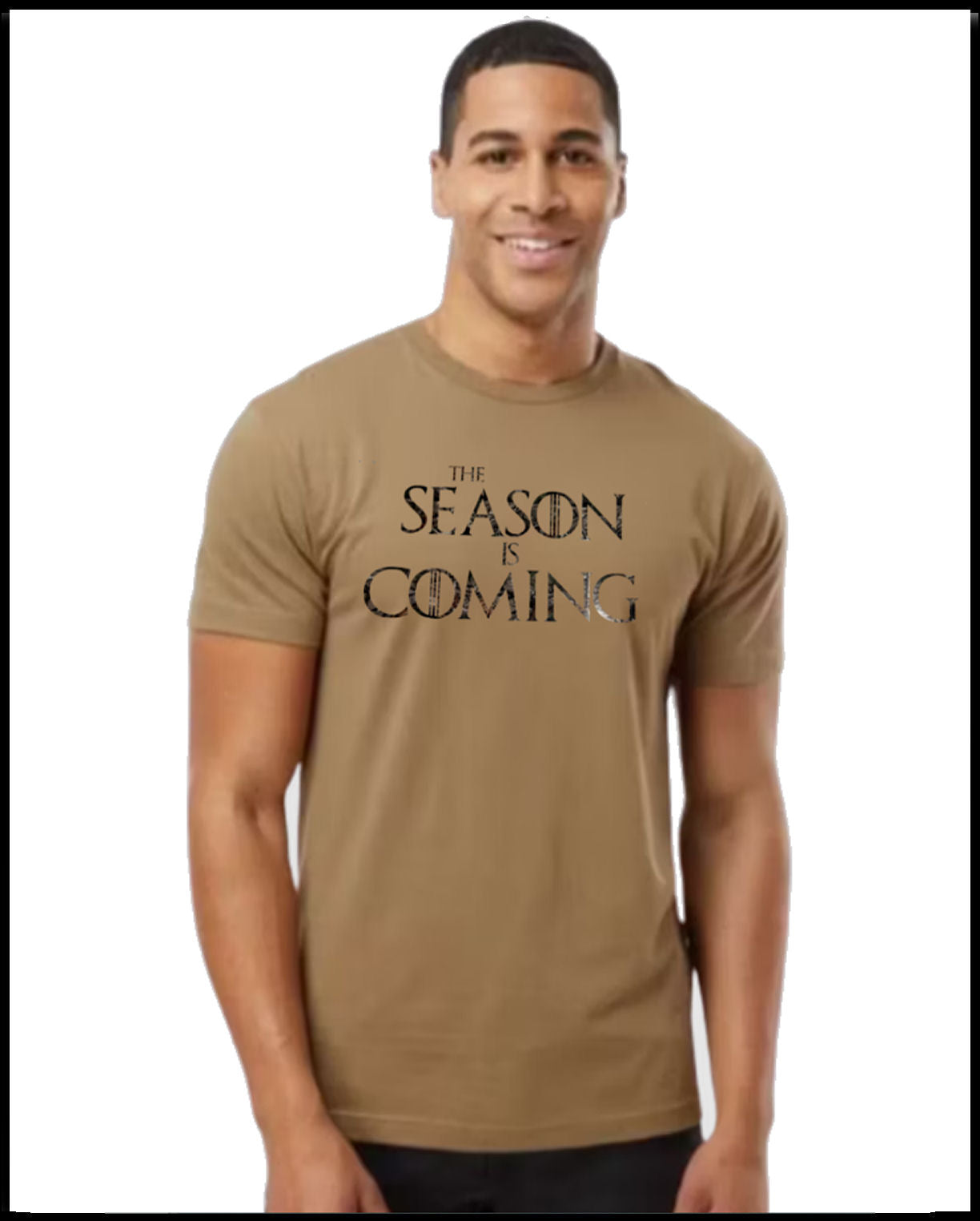 The Season Is Coming Coyote Brown & Hunters Camo T-Shirt