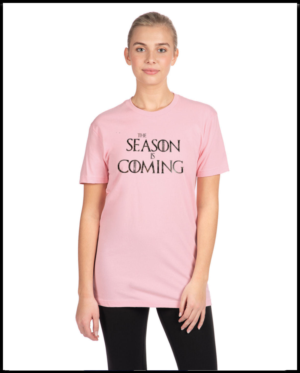 The Season Is Coming Light Pink & Hunters Camo T-Shirt