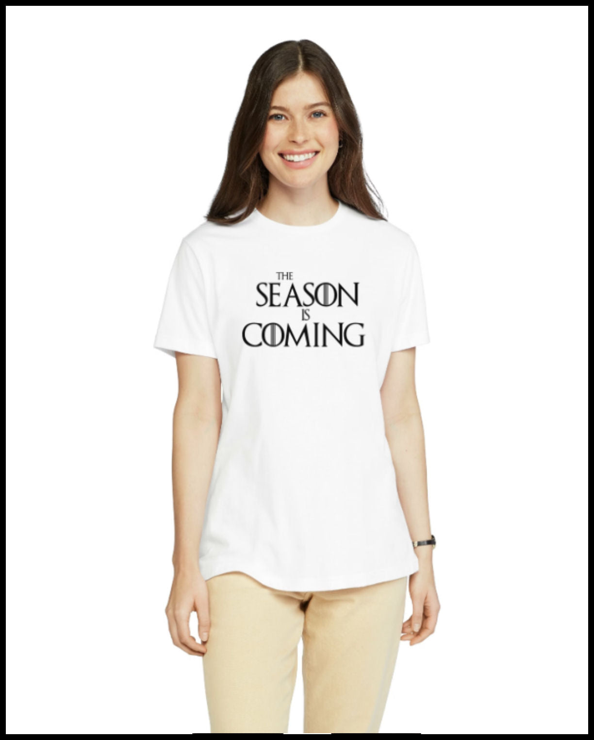 The Season Is Coming White & Black T-Shirt