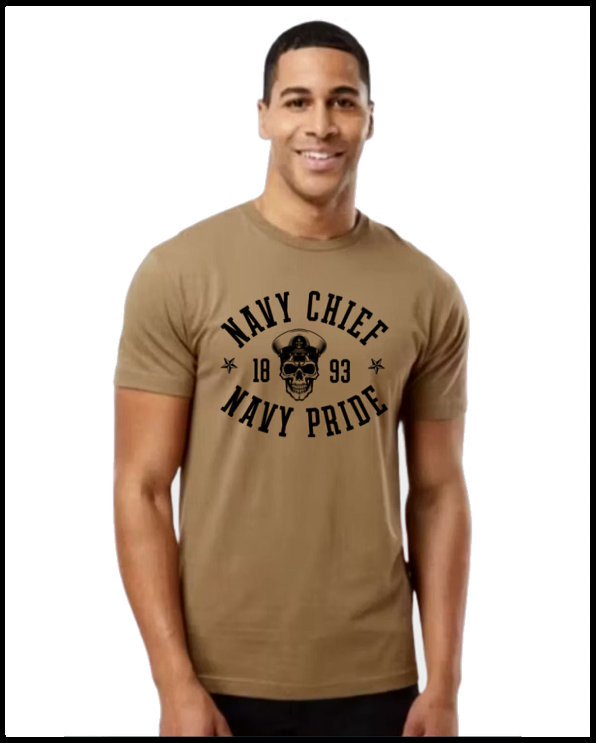 Skull Chief Coyote Brown & Black T-Shirt