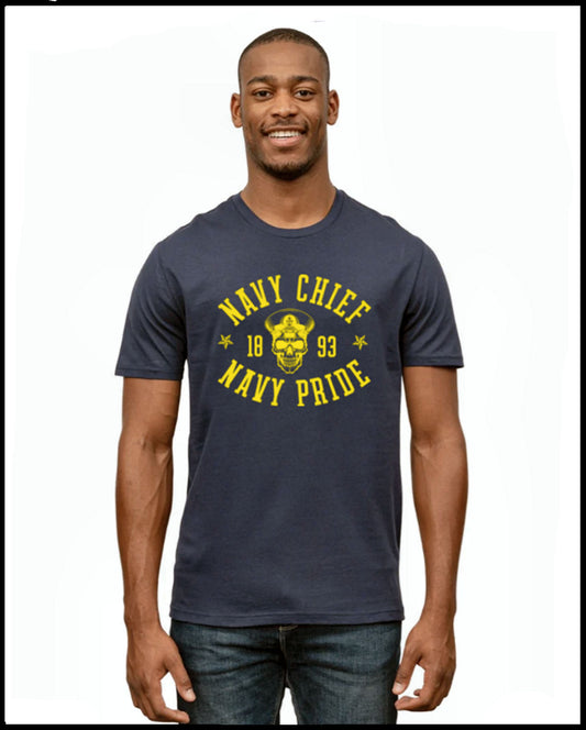 Skull Chief Navy & Golden  Yellow Shirt