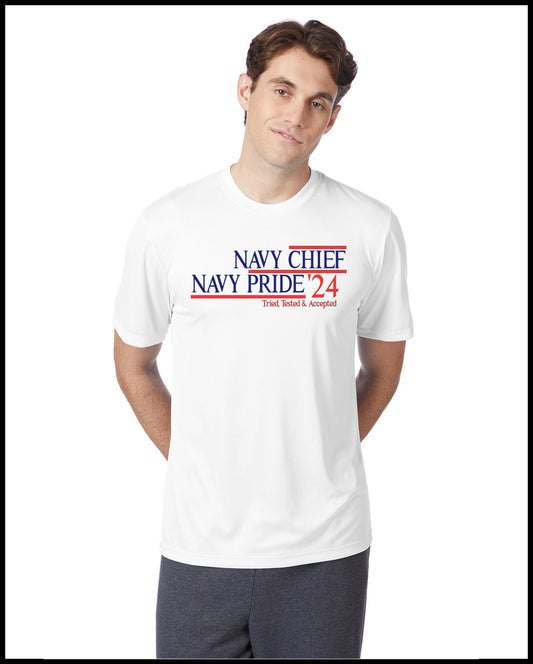 Navy Chief Navy Pride 24 White, Blue & Red T-Shirt