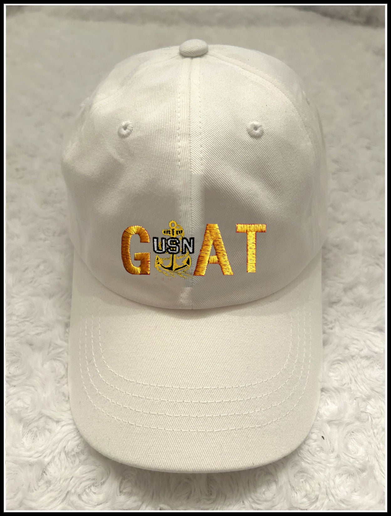 White GOAT Hat