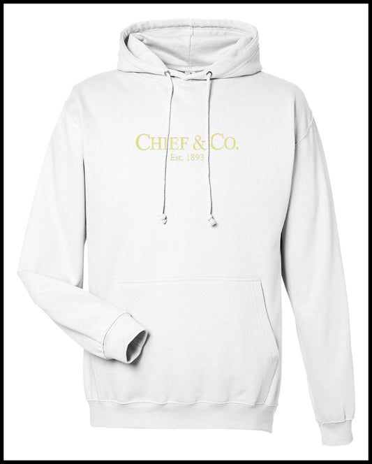 Chief & Co. White & Cream Hooded Sweatshirt