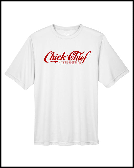 Chick Chief Real Thing White Dry Fit T-Shirt