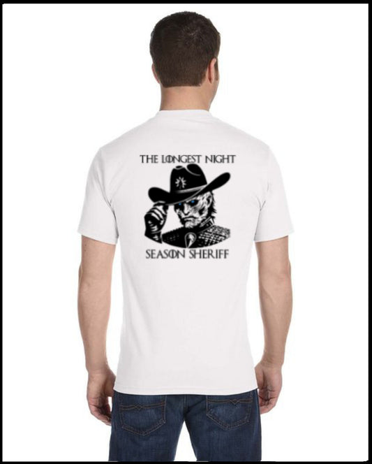 Longest Night Sheriff White T-Shirt