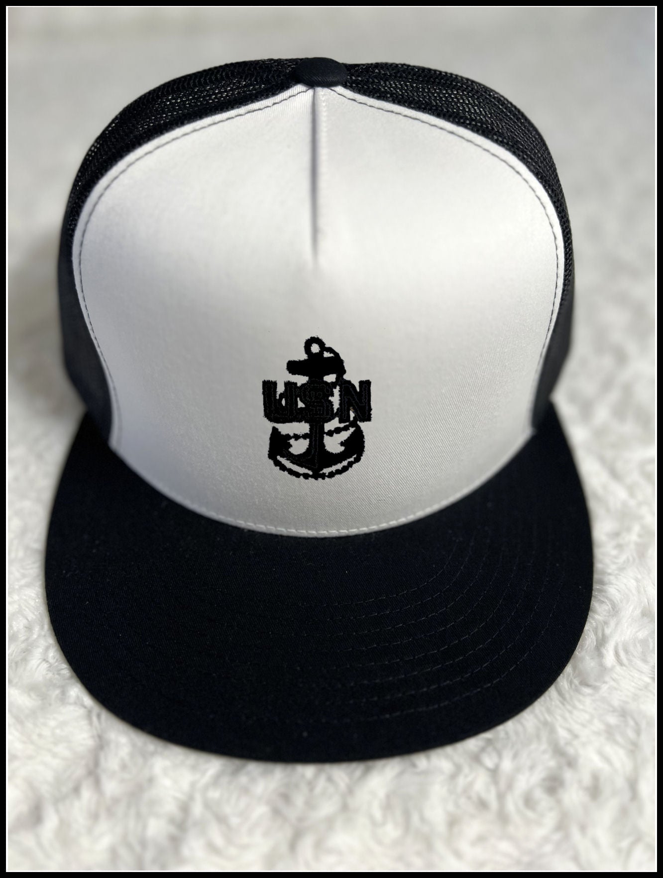 White &  Black CPO Trucker Hat