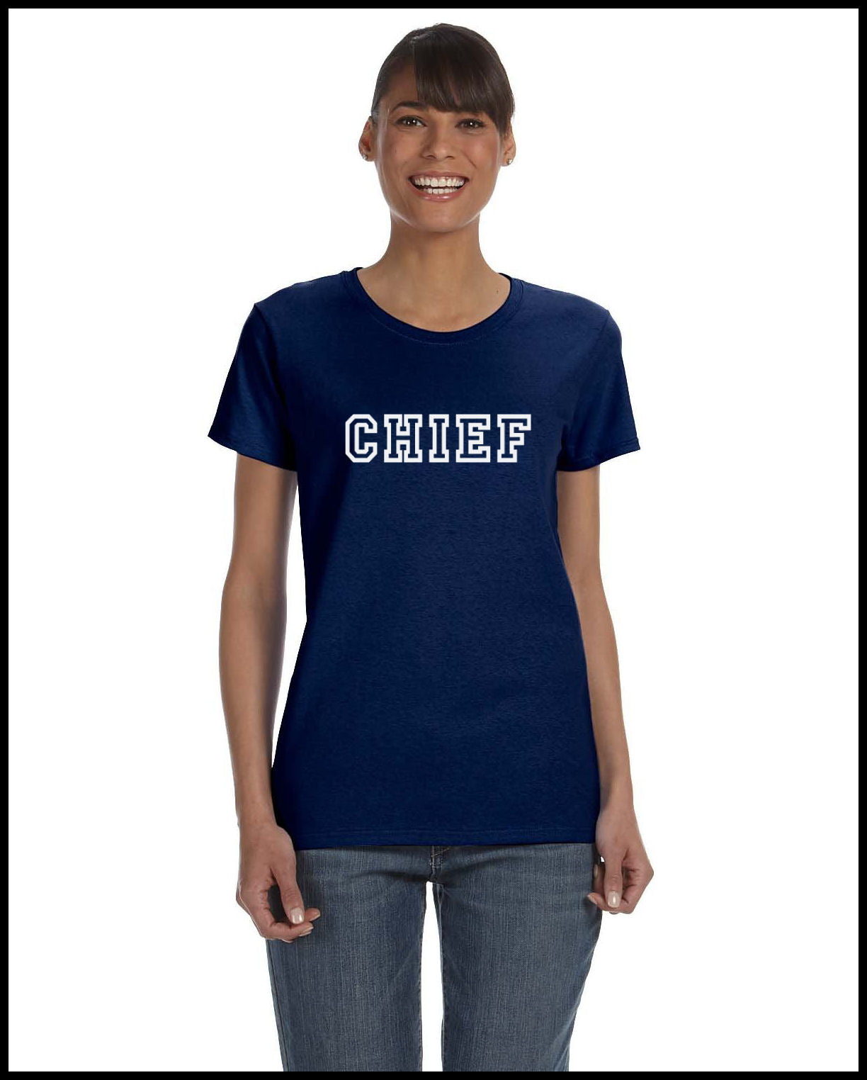 Chief Navy & White T-Shirt