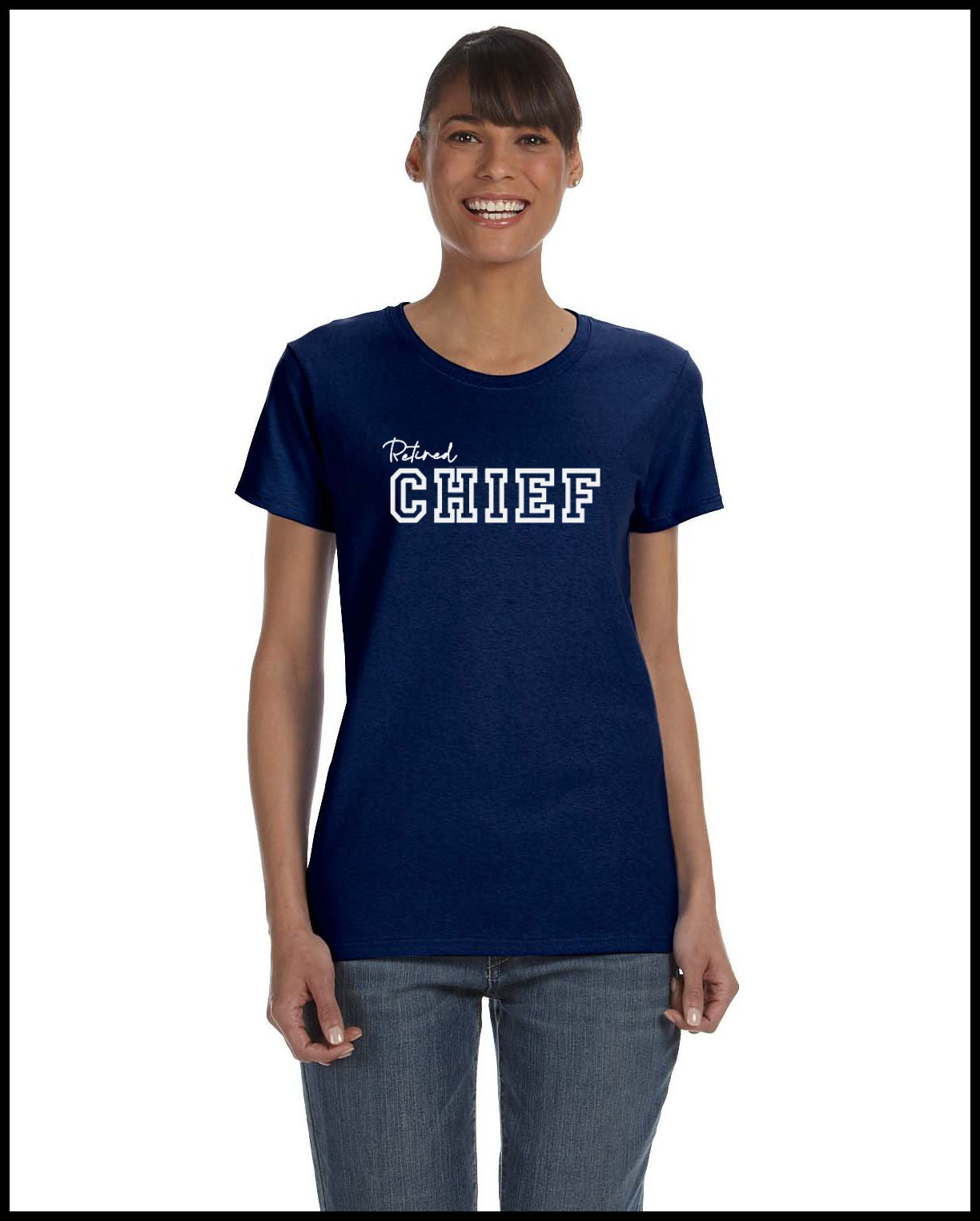 Chief Navy & White T-Shirt